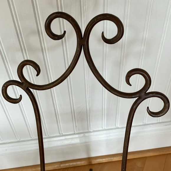 Large 22” Tall Easel Display Stand, Heavy Metal Scroll Work Design - Picture 4 of 10